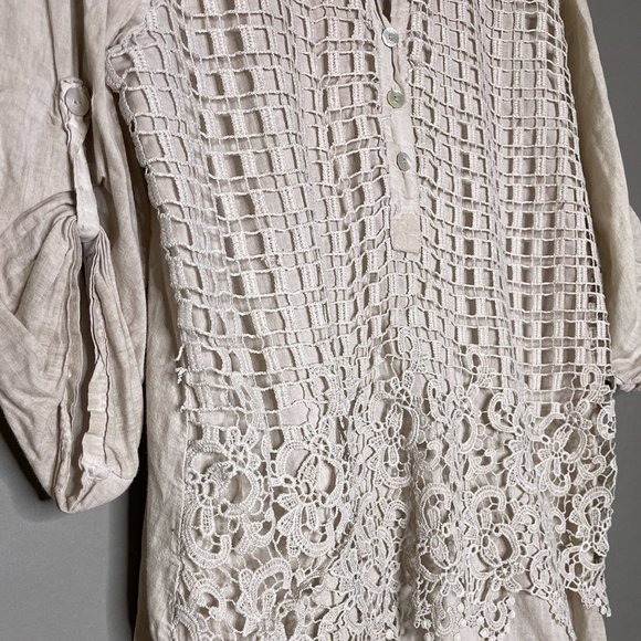 No Label - Taupe/Cream Tunic Crochet Design - Picture 6 of 13